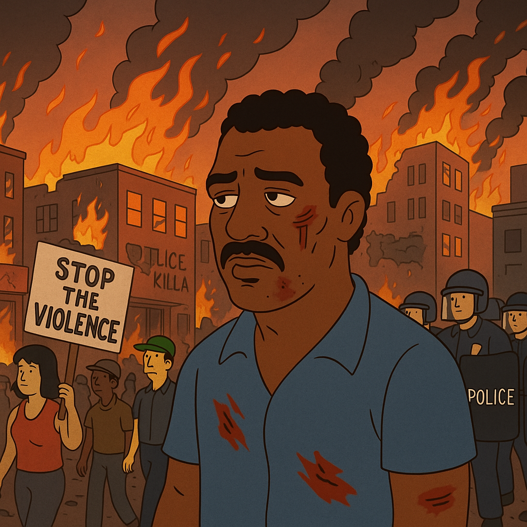 Rodney King Los Angeles 1991 riots.